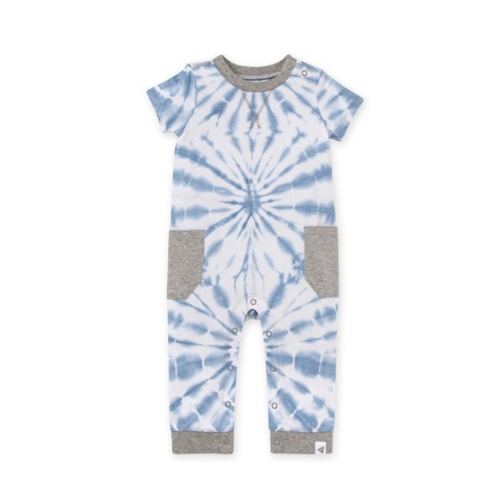Burt's Bees Diamond Dusk Tie Dye Organic Baby Jumpsuit